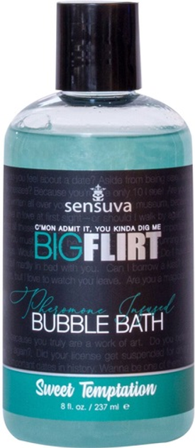 Płyn do kąpieli Sensuva Big Flirt Pheromone Bubble Bath z feromonami Sweet Temptation 237 ml (855559008256) - obraz 1