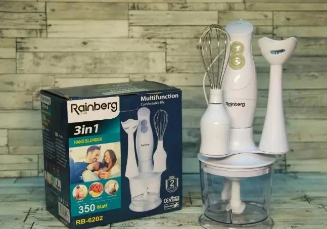Блендер погружной Rainberg RB - 6202 350W 3в1 для кухни NA - изображение 3