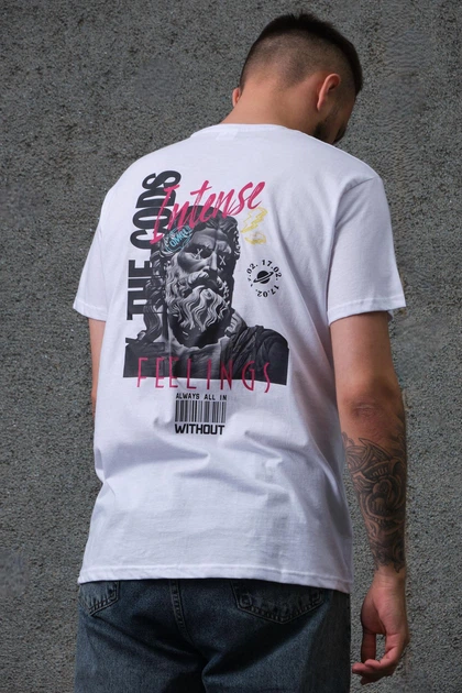 Чоловіча Оверсайз Футболка З Принтом Without Feelings 2XL/3XL White - Фото 2 Чоловіча Оверсайз Футболка З Принтом Without Feelings 2XL/3XL White - изображение 2