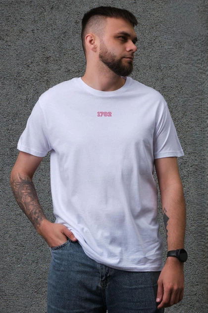Чоловіча Оверсайз Футболка З Принтом Without Pink 1702 S/M White - Фото 1 Чоловіча Оверсайз Футболка З Принтом Without Pink 1702 S/M White - изображение 1