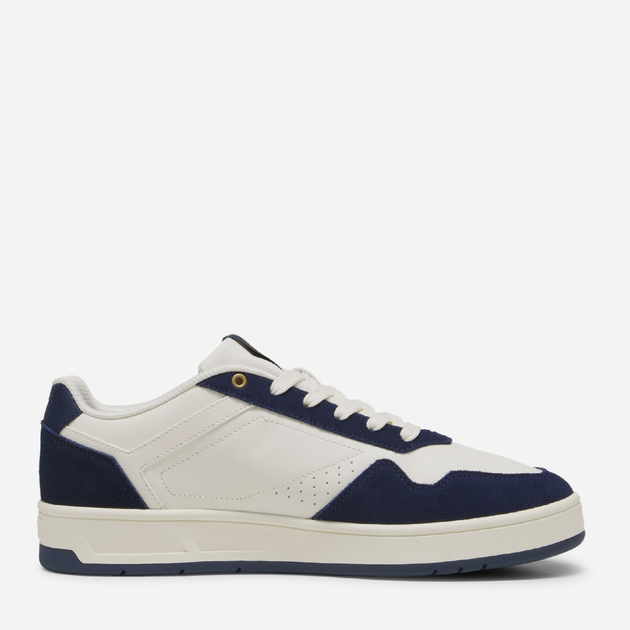 Акція на Чоловічі кеди низькі Puma Court Classic SD 39726404 44 (9.5UK) 28.5 см Frosted Ivory-Club Navy-Puma Gold від Rozetka