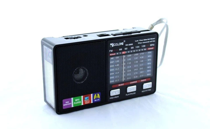 Радіоприймач радіо Golon RX 8866 FM/Usb/Sd Silver - зображення 3