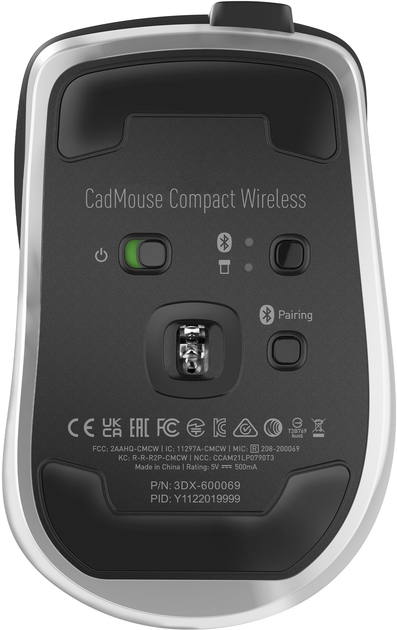 Мышь беспроводная 3DConnexion CadMouse Compact Черная (3DX-700118BK) 276887 - изображение 5