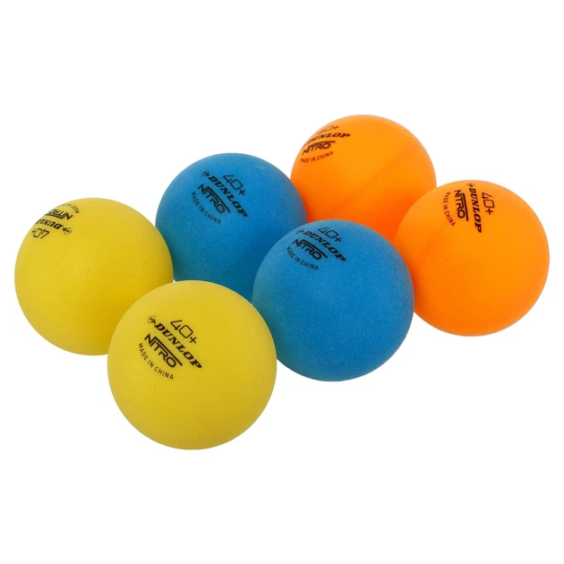 Набір м'ячів для настільного тенісу DUNLOP NITRO GLOW 40 DL679349N 6шт різнокольоровий - зображення 3