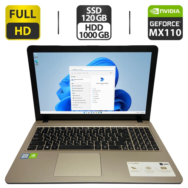Ноутбук Asus X540U / 15.6" (1920x1080) TN / Intel Core i3-6100U (2 (4) ядра по 2.3 GHz) / 8 GB DDR4 / 120 GB SSD + 1000 GB HDD / nVidia GeForce MX110, 2 GB GDDR5, 64-bit / WebCam / HDMI б/в - Фото 1 Ноутбук Asus X540U / 15.6" (1920x1080) TN / Intel Core i3-6100U (2 (4) ядра по 2.3 GHz) / 8 GB DDR4 / 120 GB SSD + 1000 GB HDD / nVidia GeForce MX110, 2 GB GDDR5, 64-bit / WebCam / HDMI б/в - зображення 1