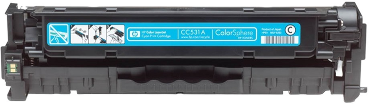 Тонер-картридж UPrint для HP CC531A CRG718 Cyan (HL-28CE) - зображення 1