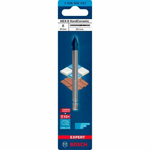 Сверло Bosch HEX-9 HardCeramic 8x90 мм (2608900592) - Фото 2 Сверло Bosch HEX-9 HardCeramic 8x90 мм (2608900592) - изображение 2