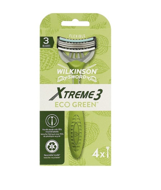 Верстат чоловічий для гоління Wilkinson Xtreme3 ​​Sensative Eco Green 4 шт - зображення 1