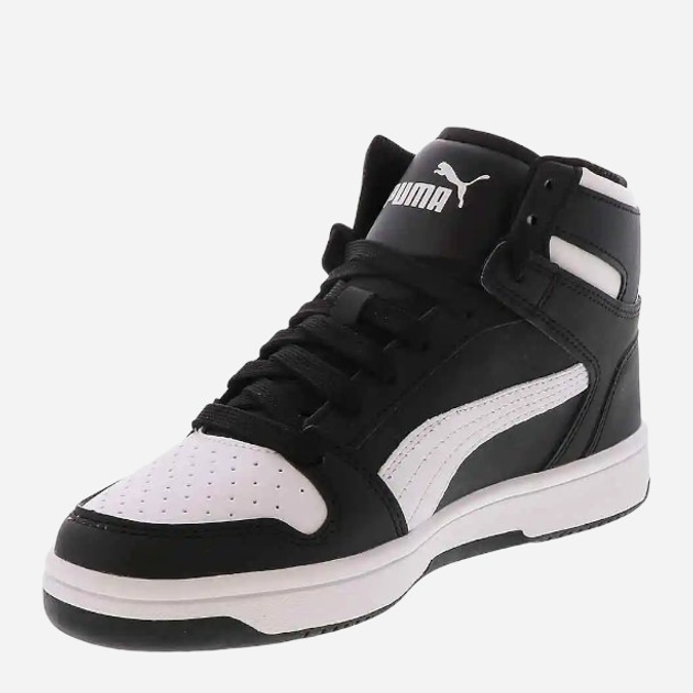 Підліткові демісезонні черевики для хлопчика Puma Rebound Layup SL Jr 37048601 39 (6UK) Чорні з білим (4060981199274) - зображення 4