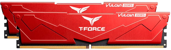 Оперативна пам'ять Team Group VULCAN DIMM DDR5-5600 32768MB Dual Kit PC5-44800 Red (FLRD532G5600HC36BDC01) - зображення 1