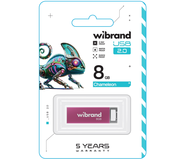 USB Flash Wibrand USB 2.0 Chameleon 8Gb Pink - изображение 2
