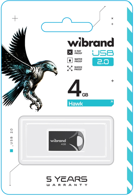 USB Flash Wibrand USB 2.0 Hawk 4Gb Black - Фото 2 USB Flash Wibrand USB 2.0 Hawk 4Gb Black - изображение 2
