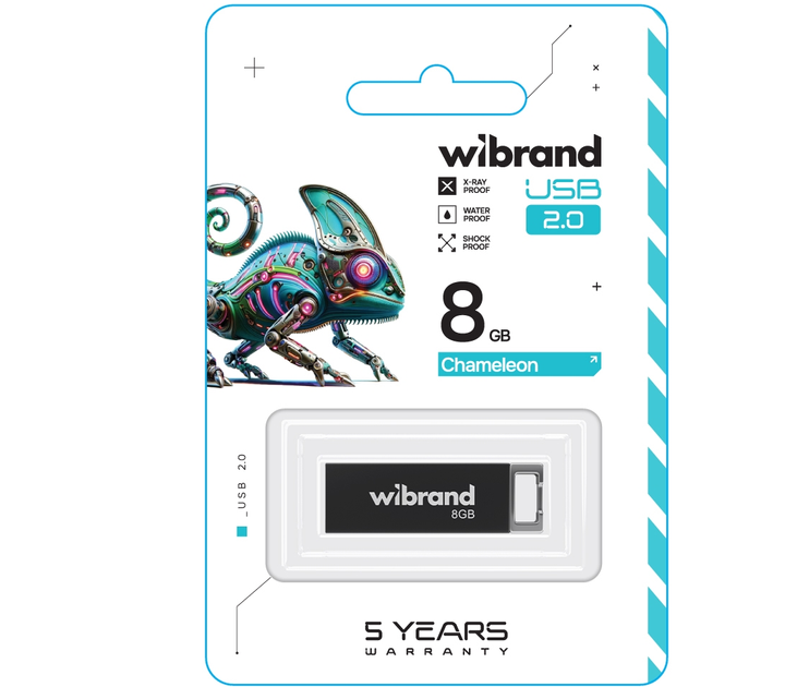 USB Flash Wibrand USB 2.0 Chameleon 8Gb Black - изображение 2