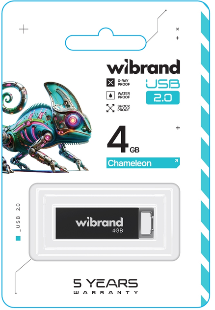 USB Flash Wibrand USB 2.0 Chameleon 4Gb Black - изображение 2