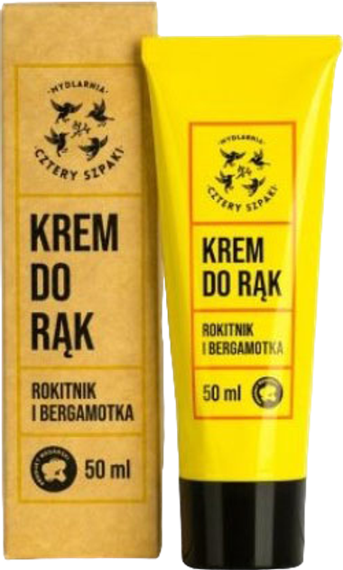 Krem do rąk Mydlarnia Cztery Szpaki Rokitnik i Bergamotka 50 ml (5903641982030) - obraz 1