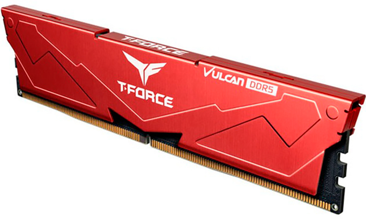 Pamięć RAM Team Group VULCAN DIMM DDR5-5200 65536MB Dual Kit PC5-41600 Red (FLRD564G5200HC40CDC01) - obraz 3