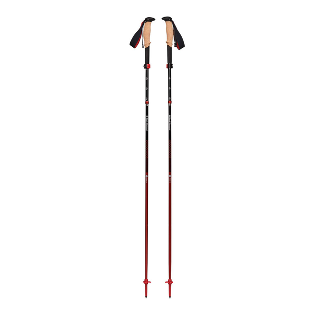 Kije trekkingowe Black Diamond Pursuit FLZ M/L czarne/czerwone 1 para 125-140 cm (1879404) - obraz 2