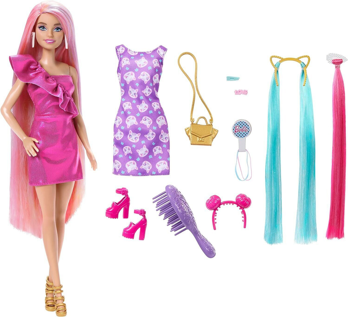 Лялька Mattel Barbie Fun and Fancy Hair з аксесуарами 30 см (0194735108190) - зображення 2