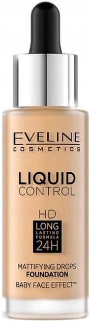 Тональний крем для обличчя Eveline Liquid Control Hd матуючий 016 Vanilla Beige 32 мл (5903416033875) - зображення 1