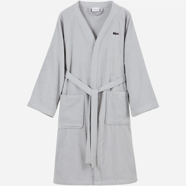 Халат мужской хлопковый демисезонный Lacoste 426647314 One size Серый (1159807058) - изображение 2
