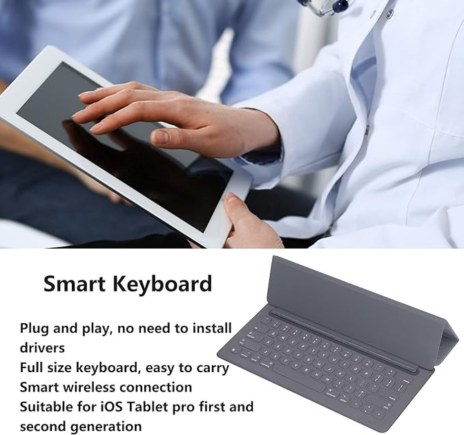 Клавиатура беспроводная Annadue Portable Wireless Grey для IPad Gen 1/2 (UKR) - изображение 3