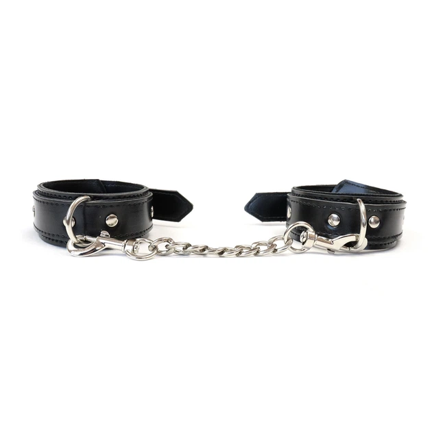 Наручники з екошкіри Art of Sex Handcuffs Emoji Чорні One Size - Фото 3 Наручники з екошкіри Art of Sex Handcuffs Emoji Чорні One Size - зображення 3