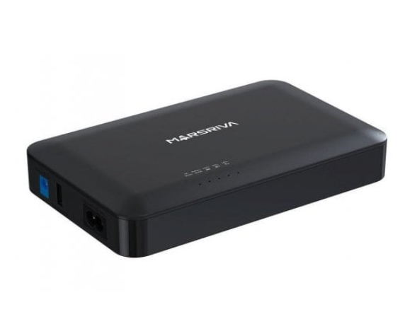 Джерело безперебійного живлення для роутерів Marsriva KP2Plus DC UPS 240VAC 2xDC+PoE24V1A+USB OUT 2x5V 9V 12V2.5A 18W 16000Ah Black - зображення 2