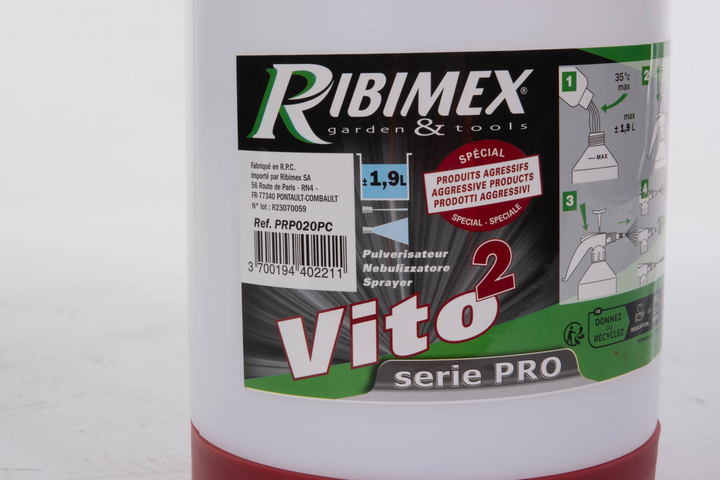 Opryskiwacz Ribimex Vito 2 ciśnieniowy ręczny 1.92 l (3700194402211) - obraz 3