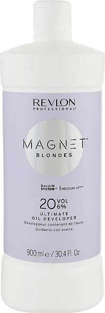 Крем-пероксид с добавлением масла 20 Vol. 6% - Revlon Professional Magnet Blondes Ultimate Oil Developer 900ml (982301-176699) - Фото 1 Крем-пероксид с добавлением масла 20 Vol. 6% - Revlon Professional Magnet Blondes Ultimate Oil Developer 900ml (982301-176699) - изображение 1