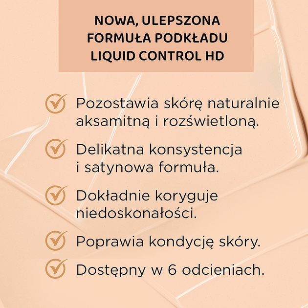 Тональний крем для обличчя Eveline Liquid Control Hd матуючий 050 Golden Beige 32 мл (5903416063063) - зображення 3