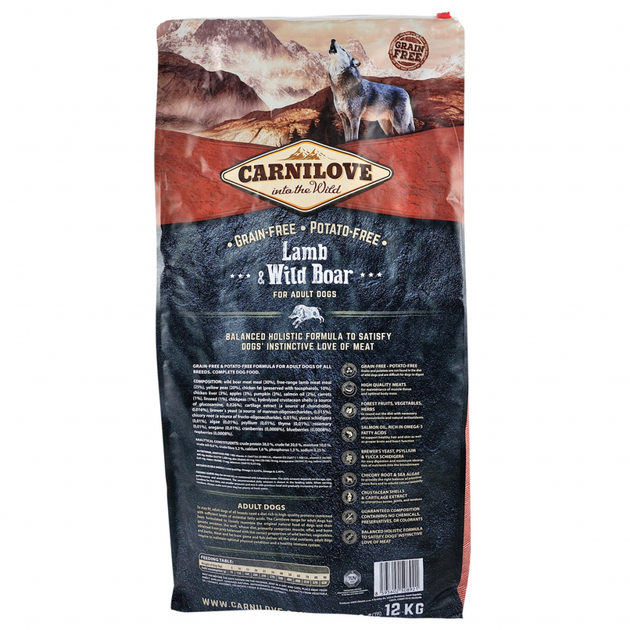 Сухой корм для собак Carnilove Adult Lamb and Wild Boar 12 кг ...