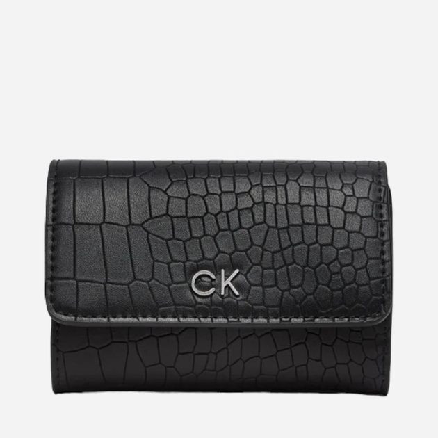 Гаманець жіночий зі штучної шкіри Calvin Klein K60K612636-BEH Чорний (8720639014347) - зображення 1