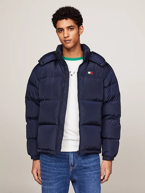 Пуховик зимовий короткий чоловічий Tommy Hilfiger DM0DM19537-C1G 2XL Темно-синій (8720636534039) - зображення 1