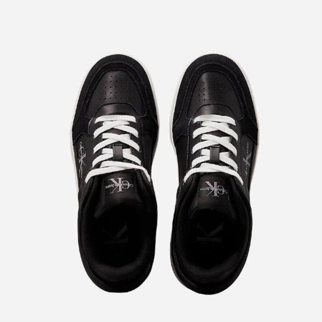 Sneakersy męskie skórzane do kostki Calvin Klein Jeans YW0YW01490-0GM 37 Czarne (8720109962284) - obraz 4
