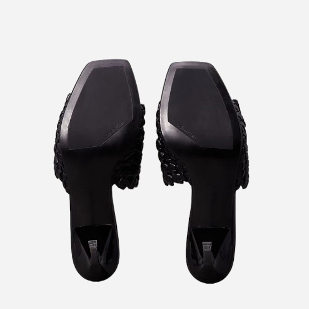Жіночі мюлі Calvin Klein HW0HW02144-BEH 39 Чорні (8720639033416) - зображення 6