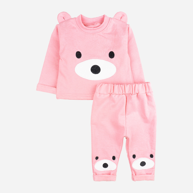 Детский теплый спортивный костюм (свитшот + штаны) для девочки Dexter`s Teddy d361-1рв 74 см Розовый (4821106769044) 