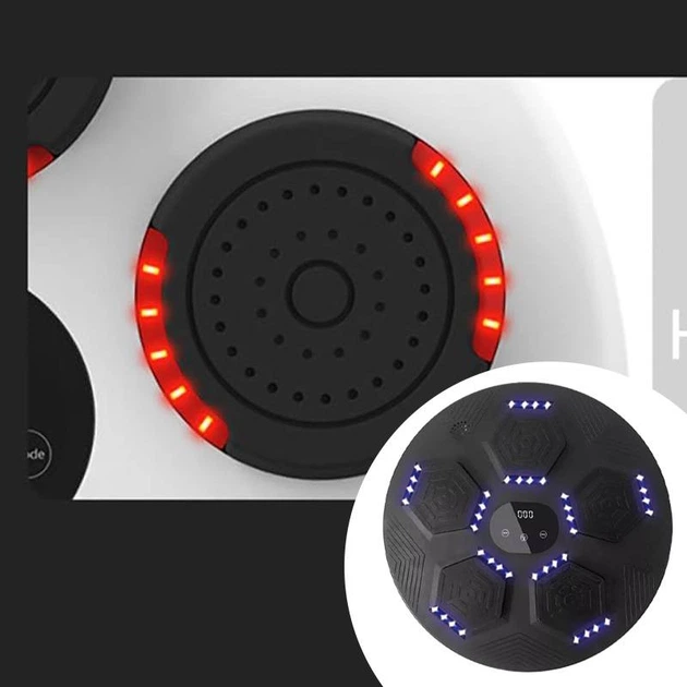 Музыкальная интеллектуальная боксёрская машина тренажер с LED подсветкой Black - изображение 5