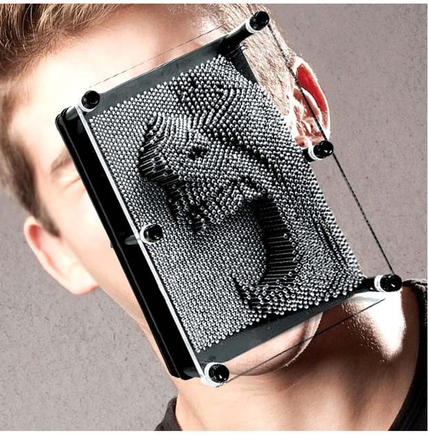 Tablica Szpikowa Mikamax Pin Art XL kreatywna Srebrna (8719481354923) - obraz 3
