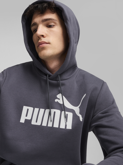 Худи мужское Puma Ess Big Logo Hoodie 58668723 XL Серое (4067981235841) - изображение 4