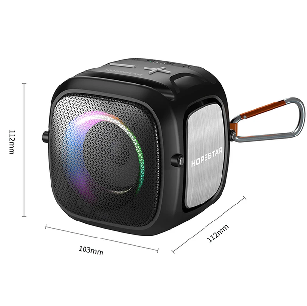 Портативная Bluetooth колонка HOPESTAR PPARTYONE MINI Черно-серая - изображение 2