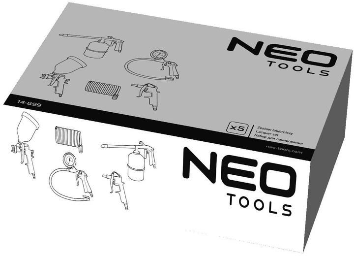 Набір пневматичних інструментів Neo Tools, 5 предметів - изображение 6