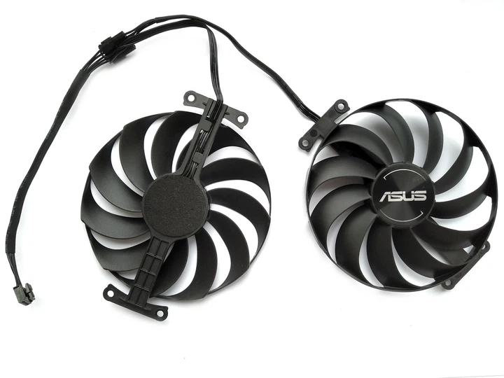 Вентилятор кулер Everflow для видеокарты ASUS RX 6600 6700 T129215BU (FDC10U12D9-C CF1010U12D) комплект 2шт (№471.2) - изображение 2