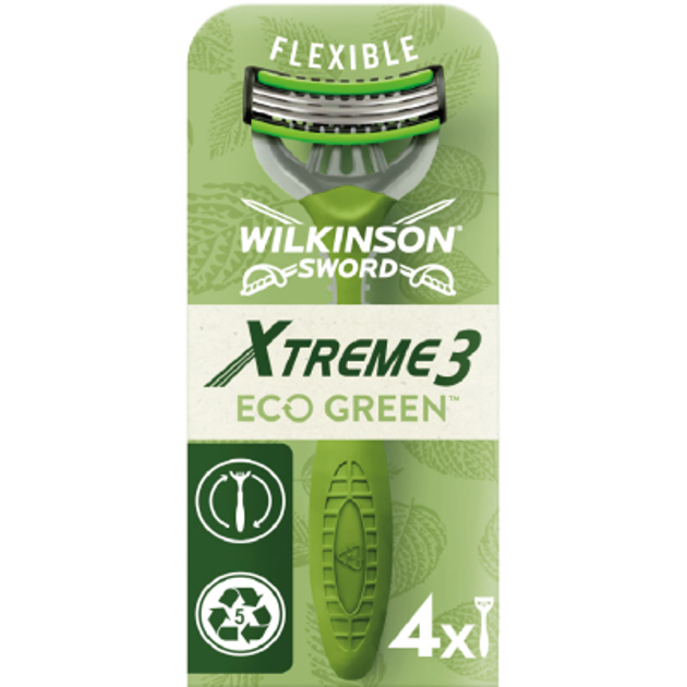 Бритва Wilkinson Sword Xtreme3 Eco Green 4 шт. (4027800175000) - зображення 1