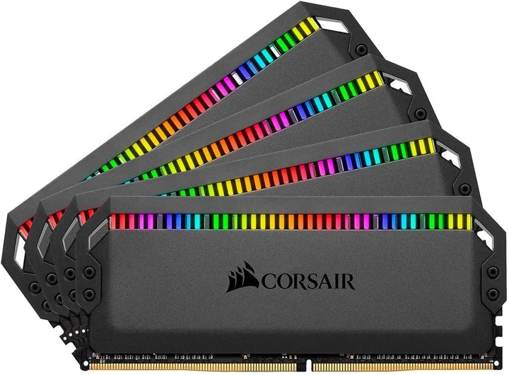 Pamięć RAM Corsair DDR4-3200 32768MB PC4-25600 (Kit of 4x8192) Dominator Platinum RGB Black (CMT32GX4M4C3200C16) - obraz 1