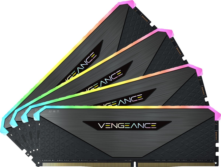 Оперативна пам'ять Corsair DDR4-3600 32768MB PC4-28800 (Kit of 4x8192) Vengeance RGB RT Black (CMN32GX4M4Z3600C18) - зображення 1