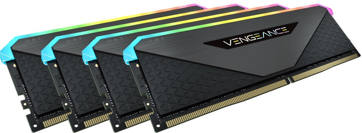 Оперативна пам'ять Corsair DDR4-3600 32768MB PC4-28800 (Kit of 4x8192) Vengeance RGB RT Black (CMN32GX4M4Z3600C18) - зображення 3
