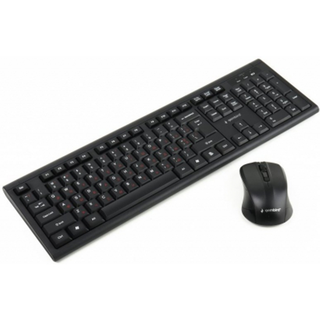 Комплект Gembird KBS-WM-03-UA Wireless Black (KBS-WM-03-UA) - изображение 1