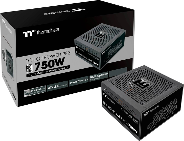 Блок живлення Thermaltake Toughpower PF3 750W 5x PCIe Чорний (4713227536455) - зображення 10