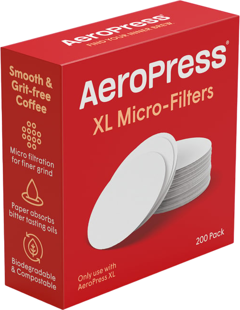 Паперові фільтри Aeropress XL 200 шт (85276082011) - зображення 1