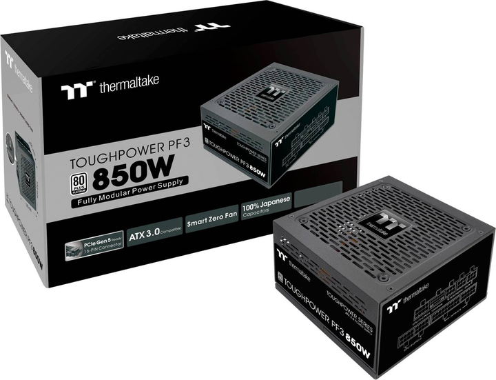 Блок живлення Thermaltake Toughpower PF3 850W 5x PCIe Чорний (4713227536561) - зображення 10
